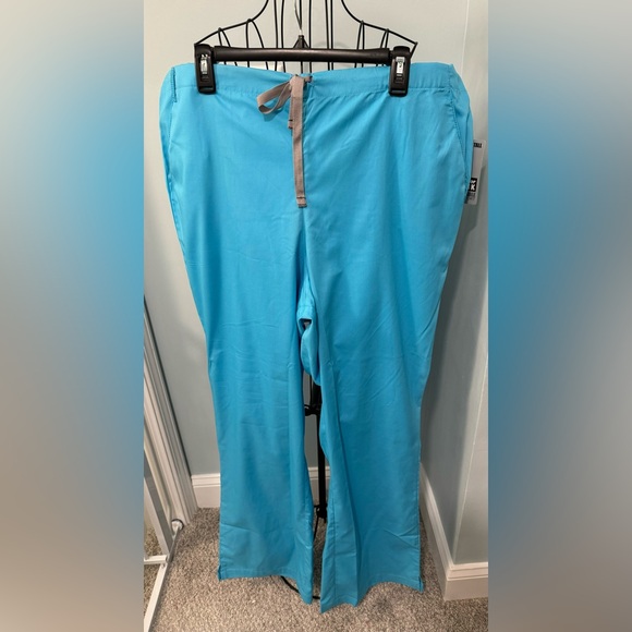 New Wonderwink Wonderwork Light Turquoise Women Scrub Pants 2X 2XL Tall 2XT T - Picture 1 of 10